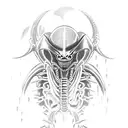 xenomorph tattoo design idea