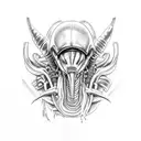 xenomorph tattoo design idea