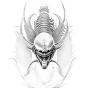 xenomorph tattoo design idea