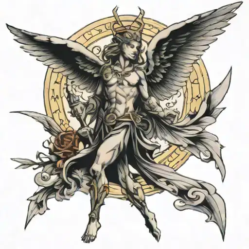 arch angel michael tattoo design idea