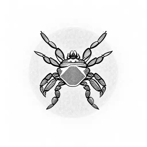 cancer crab aztec tattoo design idea