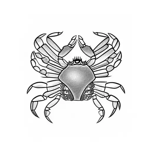 cancer crab tattoo design idea