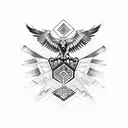 aztec eagle tribal design tattoo design idea