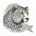 cheetah  eagle rock tree tattoo design idea