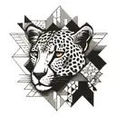 cheetah  tree time tattoo design idea