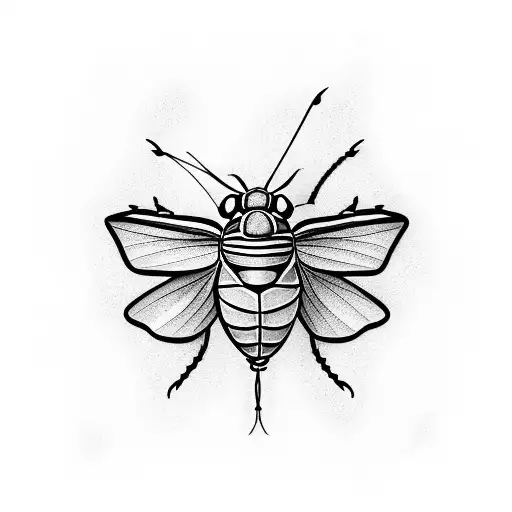 grasshopper tattoo design idea
