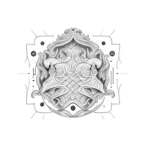 A blackwork illustration of a Twisted tea can with intricate patterns tattoo design idea