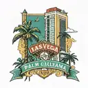 Las Vegas, Philadelphia eagles, tower of the americas, palm tree, hotel california tattoo design idea