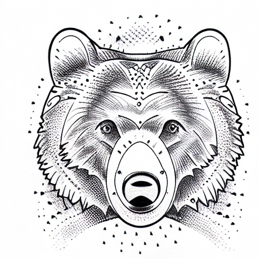 alpha Omega bear tattoo design idea