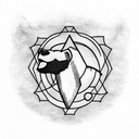 alpha Omega bear tattoo design idea