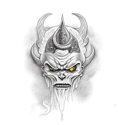 enma god of hell tattoo design idea