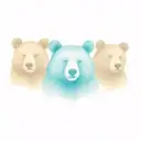  3 bears face looking cool tattoo design idea