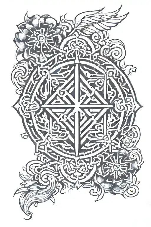 Tatto will be on forearm. It's a trishul. And japanese  word ikigai written in the middle tattoo design idea