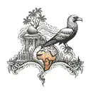 something that represent my journies around the world in my life: Brazil and Australia tattoo design idea