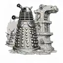Create Dalek's text: I'm tired of the dead worshipers tattoo design idea