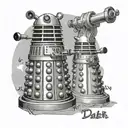 Create Dalek's text: I'm tired of the dead worshipers tattoo design idea