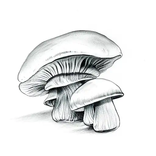 Mushroom  tattoo design idea