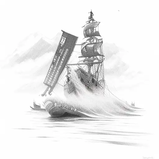 sitting on the dock of the bay tattoo design idea
