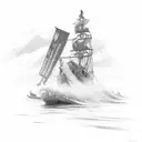 sitting on the dock of the bay tattoo design idea