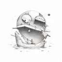 sitting on the dock of the bay tattoo design idea