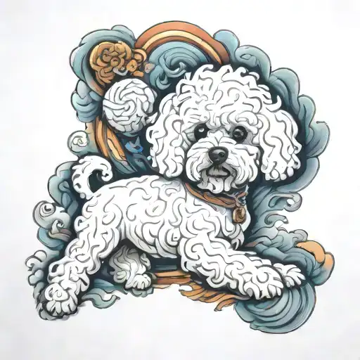 Bichon Frise tattoo design idea