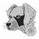 Bichon Frisé only head tattoo design idea