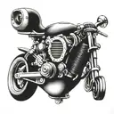 motor heart tattoo design idea