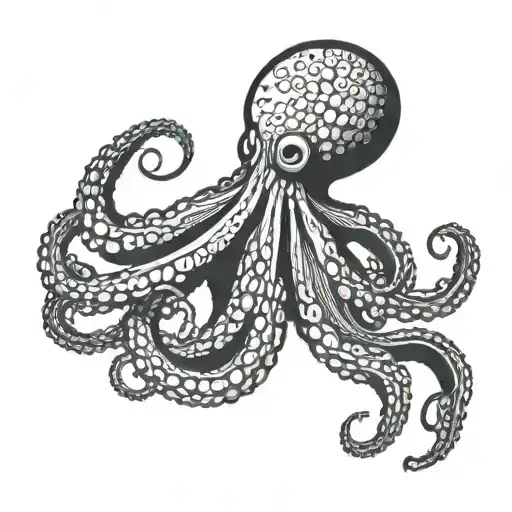 octopus tentacles wrapped round tattoo design idea