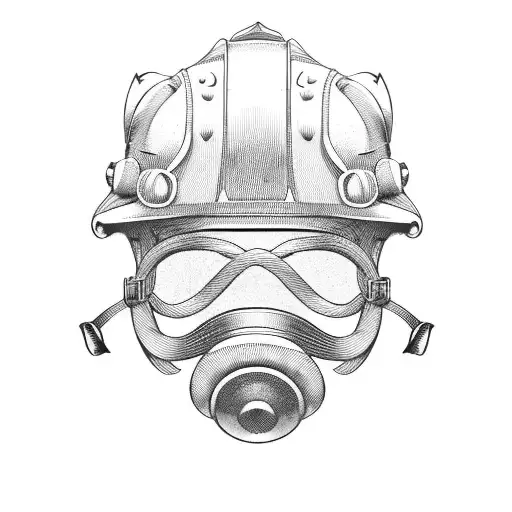 firefighter helmet 78 tattoo design idea