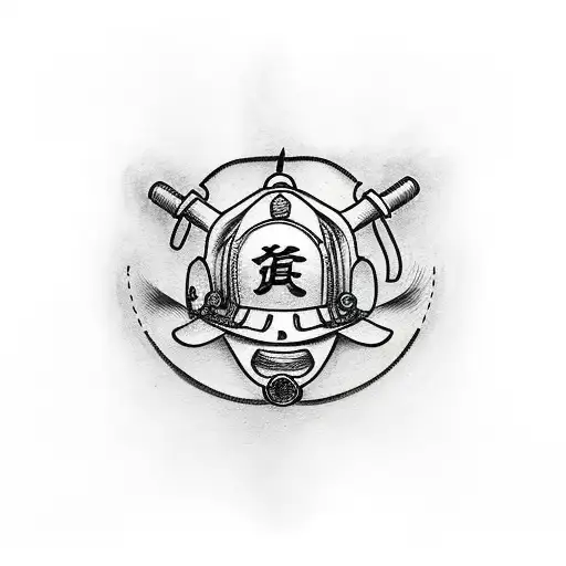 firefighter helmet with number 78 tattoo design idea