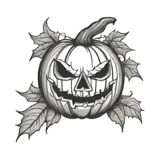 halloween pumpkin simple tattoo tattoo design idea