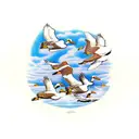 ducks flying from sopranos tattoo design idea