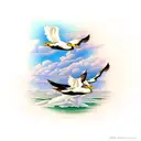 ducks flying from sopranos tattoo design idea