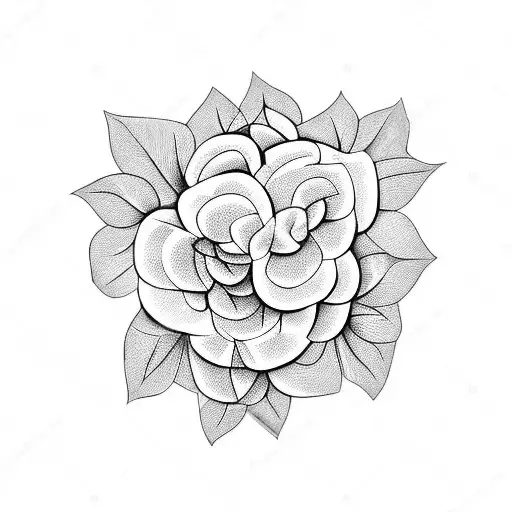 hydrangeas with Alzheimer's ribbon tattoo design idea