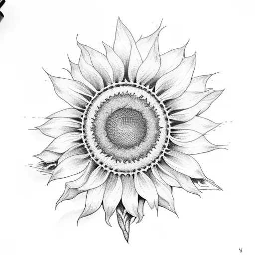 sunflower and sunshine tattoo design idea