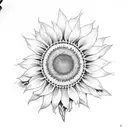 sunflower and sunshine tattoo design idea