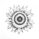 sunflower and sunshine tattoo design idea