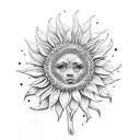 sunflower and sunshine tattoo design idea