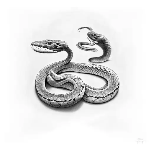 Snake money tattoo design idea