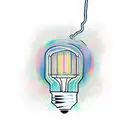 light bulb shattering and letting out the light tattoo design idea