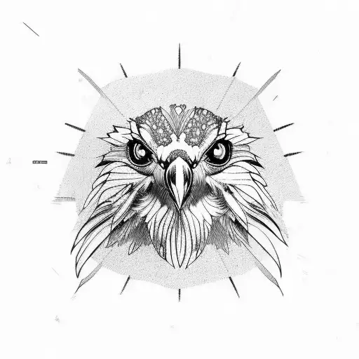persian Bearded vulture tattoo design idea