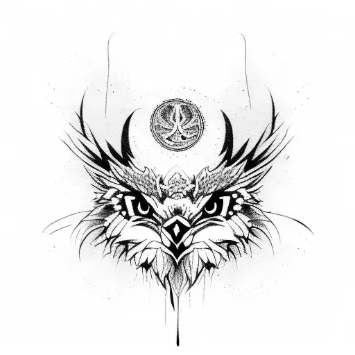persian Bearded vulture tattoo design idea