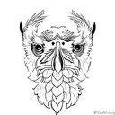 persian Bearded vulture tattoo design idea