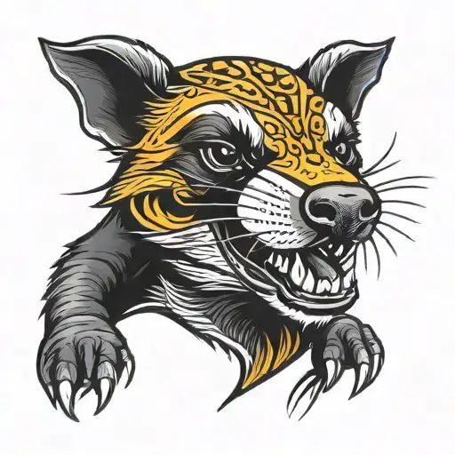 honey badger   tattoo design idea