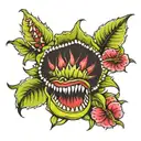 venus flytrap tattoo design idea