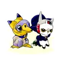 Digimon adventure 1 com digivice e efeitos tattoo design idea