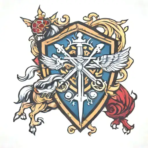 christian crusader  tattoo design idea