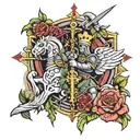 christian crusader  tattoo design idea