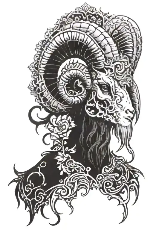Ram tattoo design idea