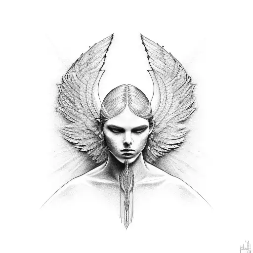 arc angel michael tattoo design idea